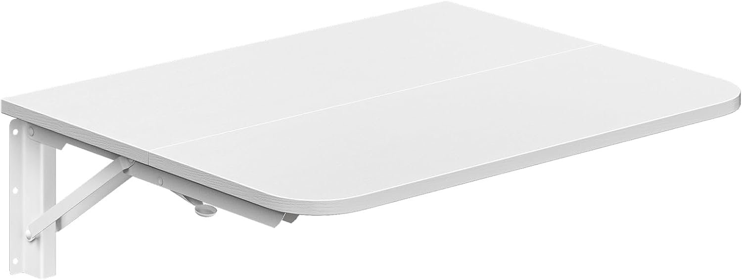 HOOBRO wall-mounted folding desk, floating desk with iron bracket, dro