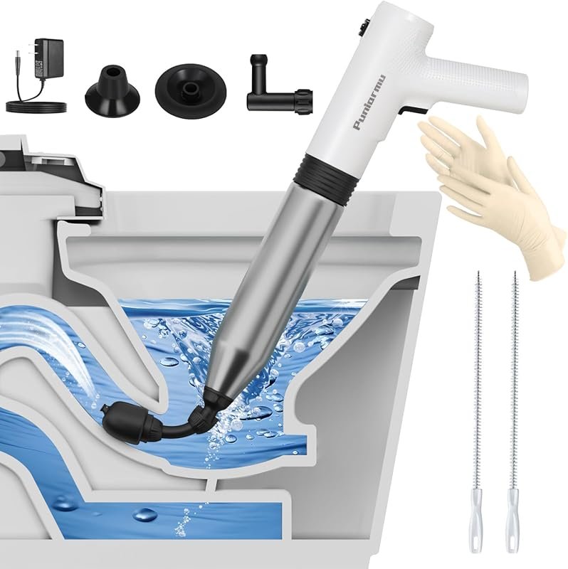 Electric Toilet Plunger,Unclog In One Shot,Remover For Bathroom,Kitche