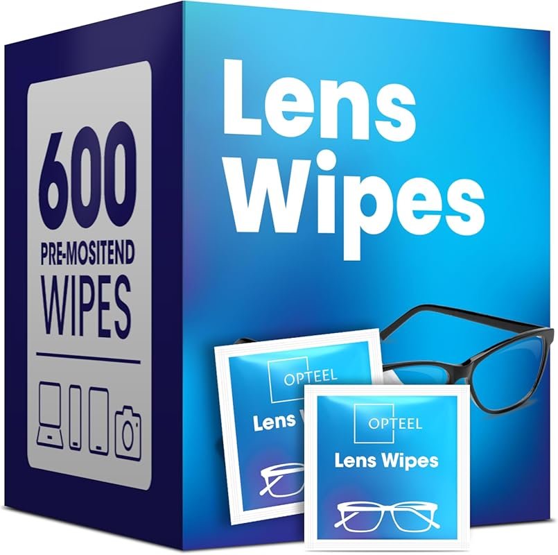 Lens Wipes for Eyeglasses – 600 Pre-Moistened Individually Wrapped Wip