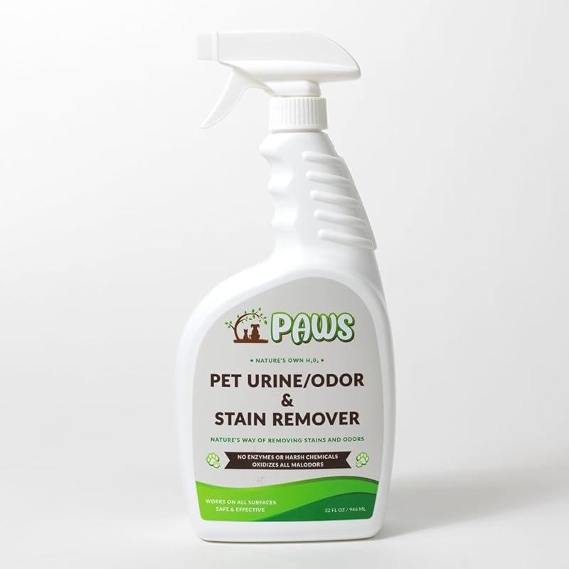 PAWS Pet Urine and Odor Remover – Stain Eliminator for Carpets, Tile, 