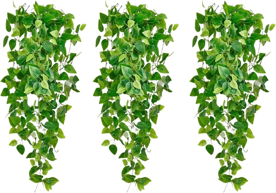 3 Pack Artificial Ivy Vines for Hanging Room Decor – Indoor and Outdoo