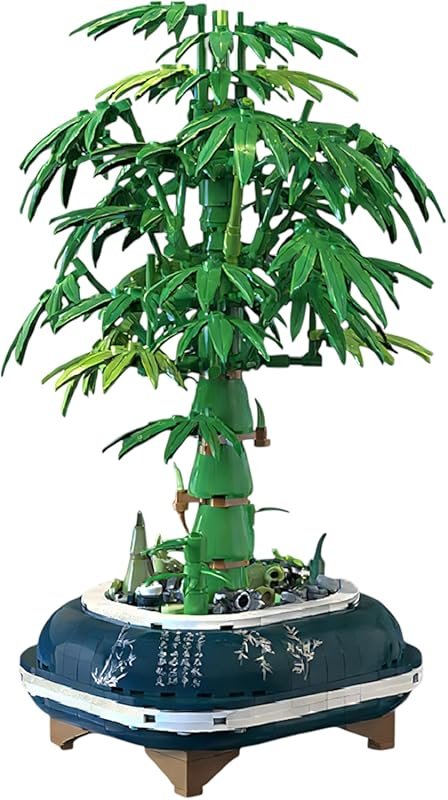DIY Lucky Bamboo Building Set – Realistic Artificial Desk Plant for St