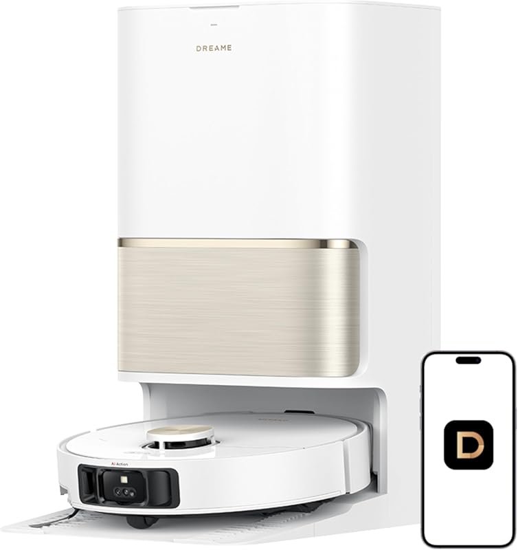 DREAME L50 Ultra Robot Vacuum and Mop with 19,500Pa suction and auto-e