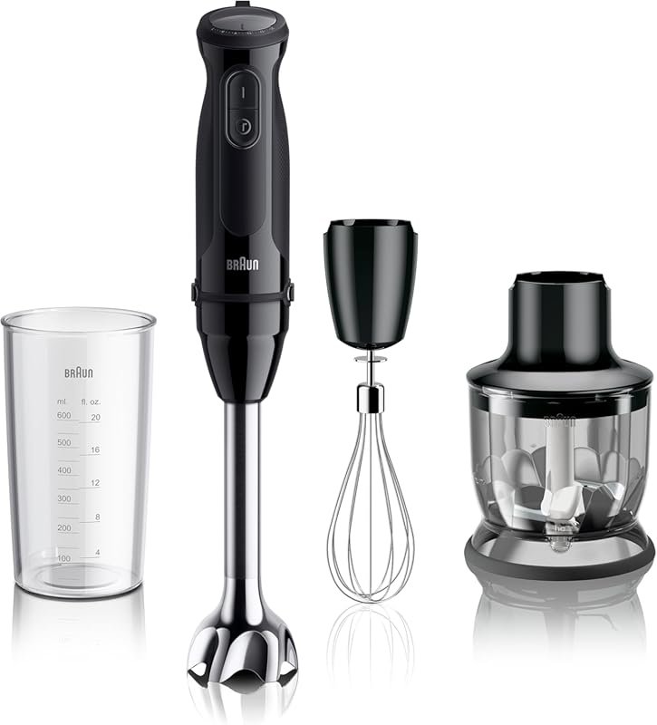 Braun MultiQuick 5 Handheld Blender – 21-Speed Turbo Boost, Stainless
