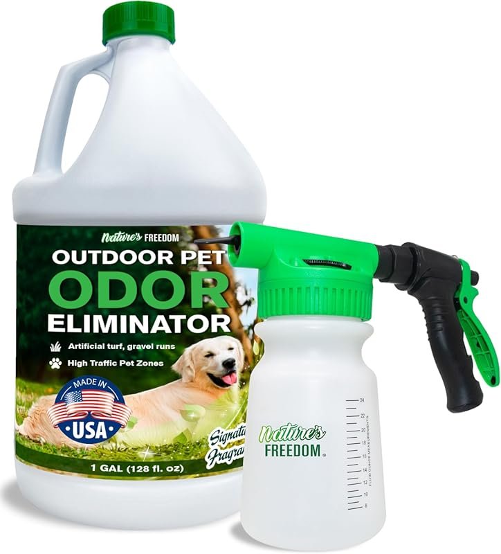 Nature's Freedom Hose-End Outdoor Pet Odor Eliminator – Gallon Enzyme 