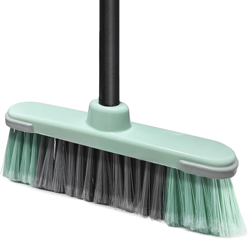 Indoor Soft Bristle Broom for Pet Hair & Hard Surfaces – Green House C