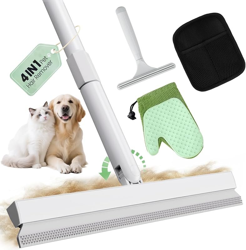 Carpet Rake 4-in-1 Pet Hair Removal Kit with 60