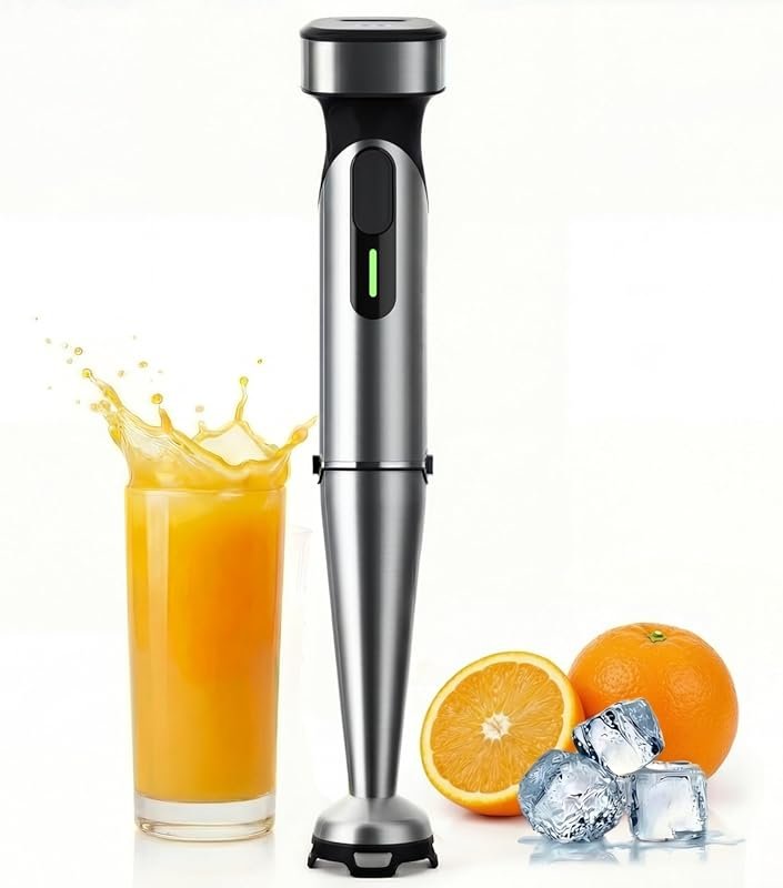 Cordless immersion blender with rechargeable battery and adjustable sp