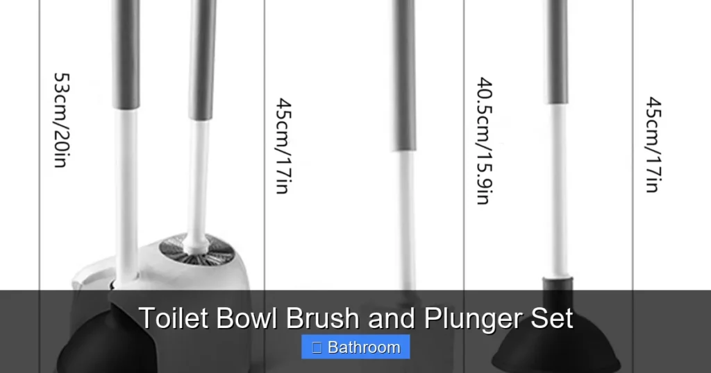 Toilet Bowl Brush and Plunger Set