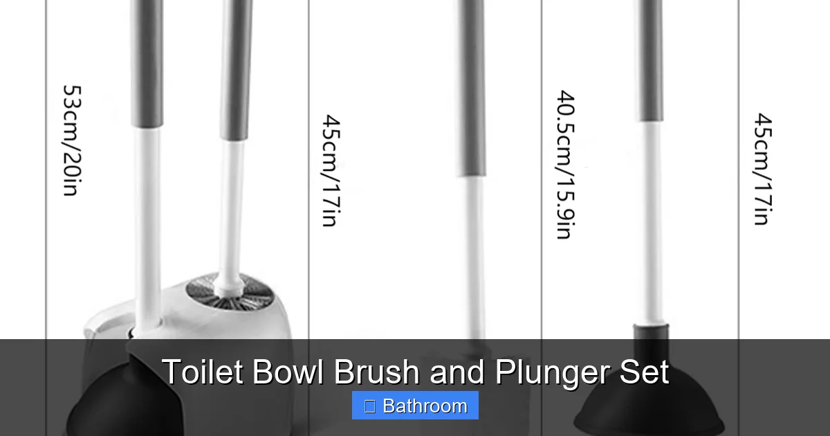 Toilet Bowl Brush and Plunger Set