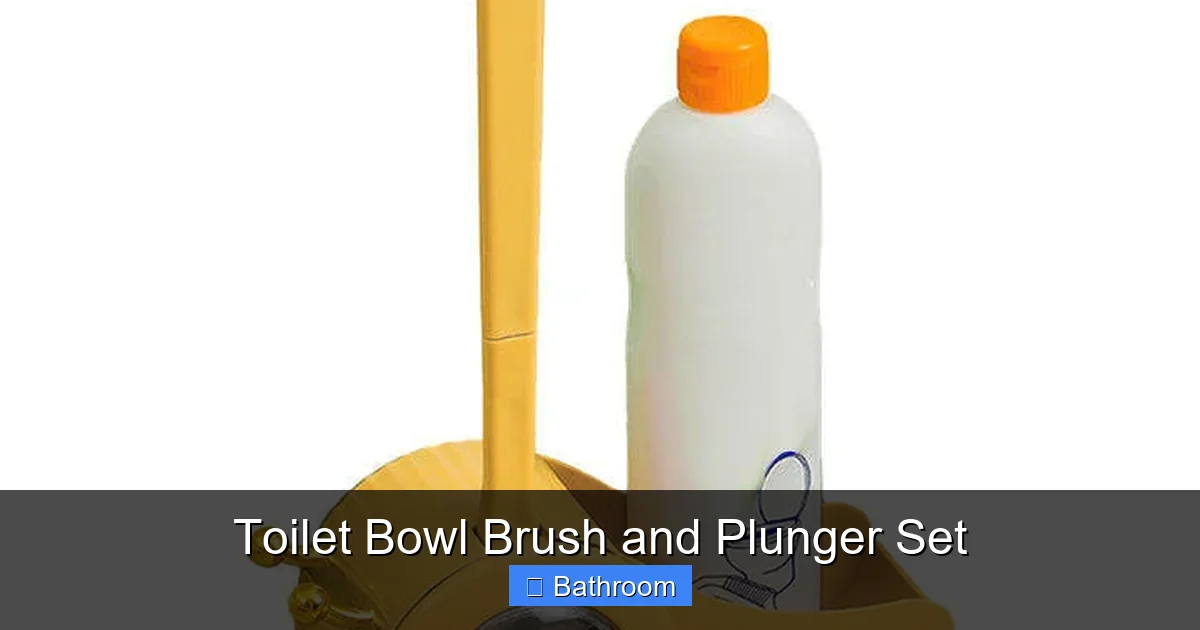 Toilet Bowl Brush and Plunger Set