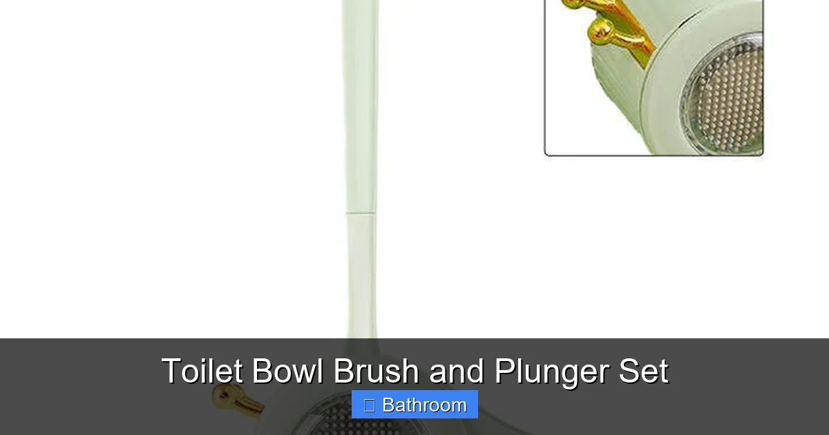 Toilet Bowl Brush and Plunger Set