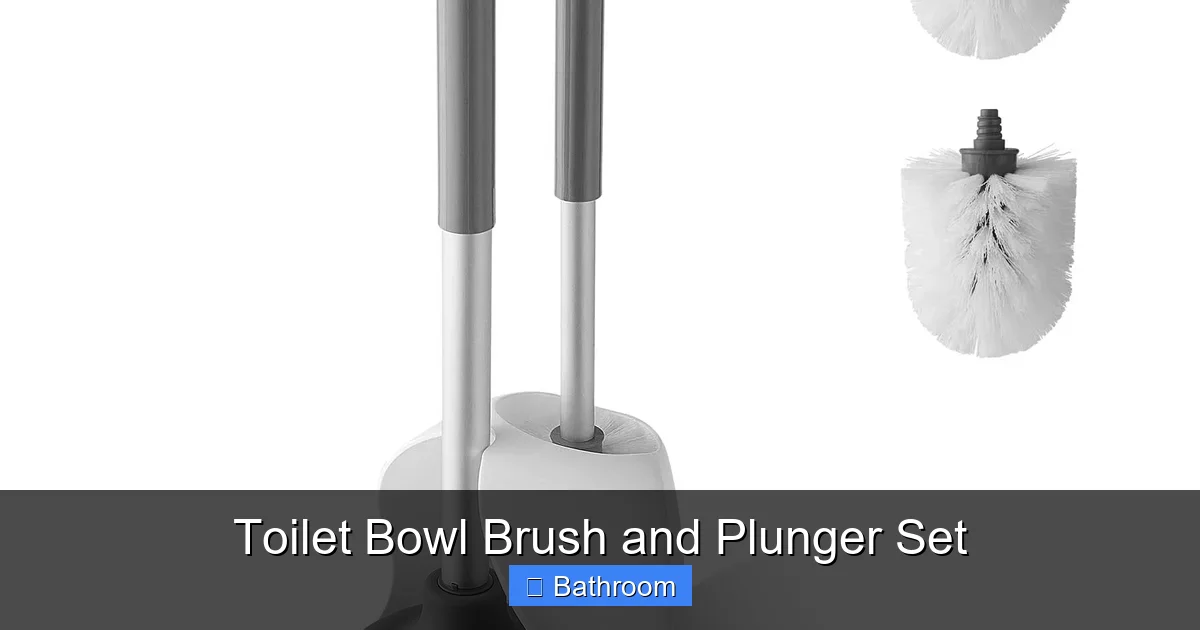 Toilet Bowl Brush and Plunger Set