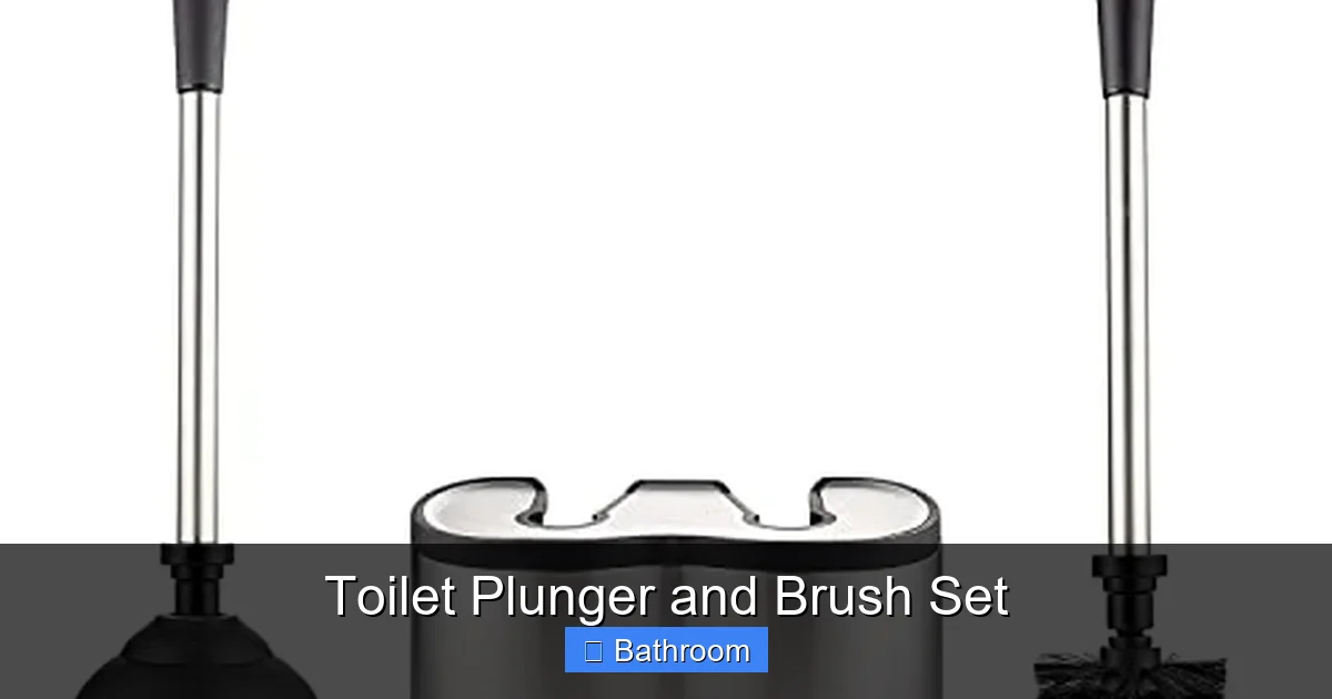 Toilet Plunger and Brush Set