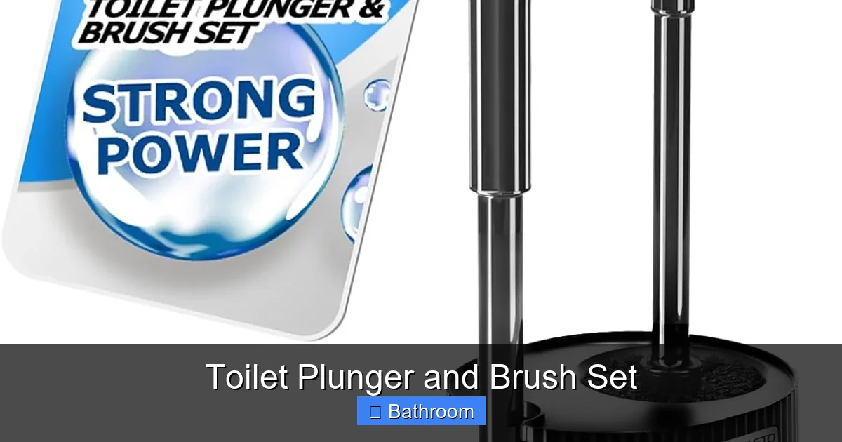 Toilet Plunger and Brush Set