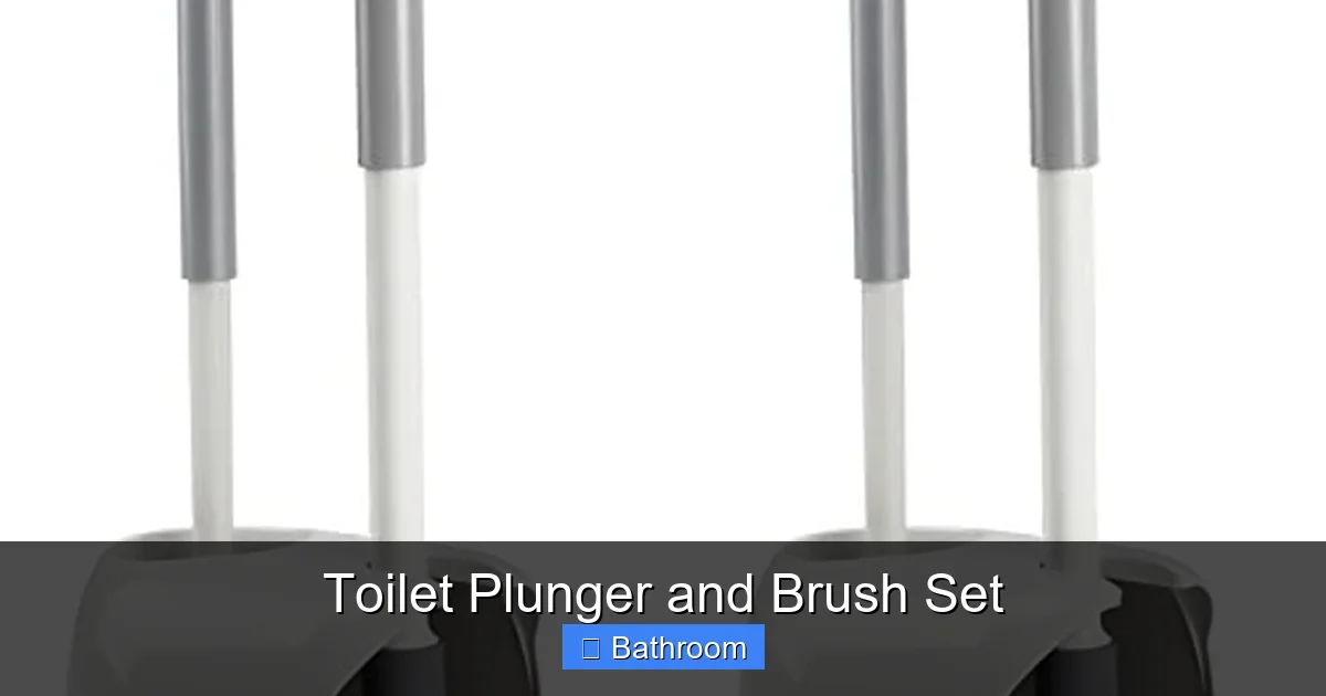 Toilet Plunger and Brush Set