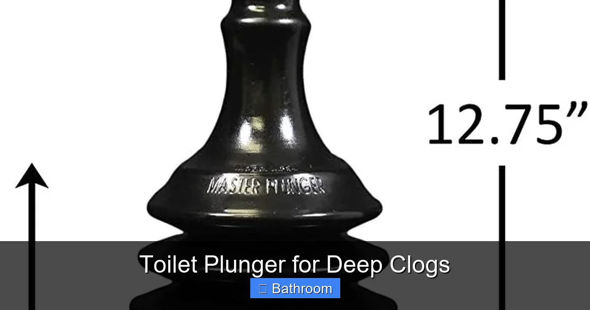 Toilet Plunger for Deep Clogs