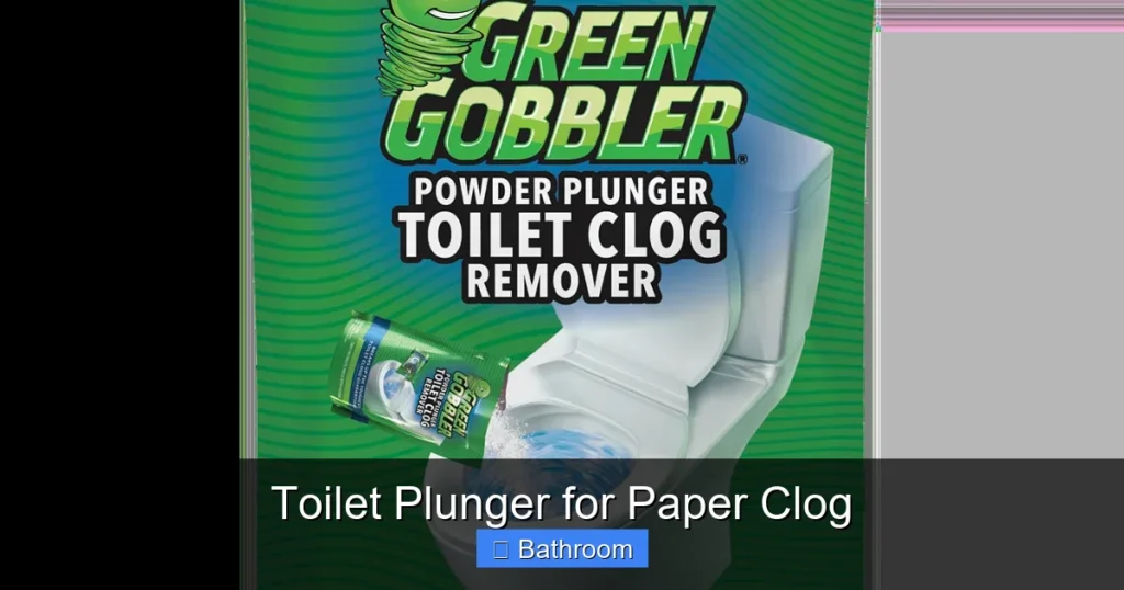 Toilet Plunger for Paper Clog