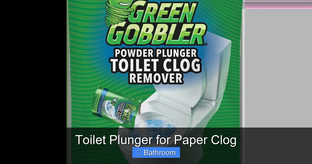 Toilet Plunger for Paper Clog