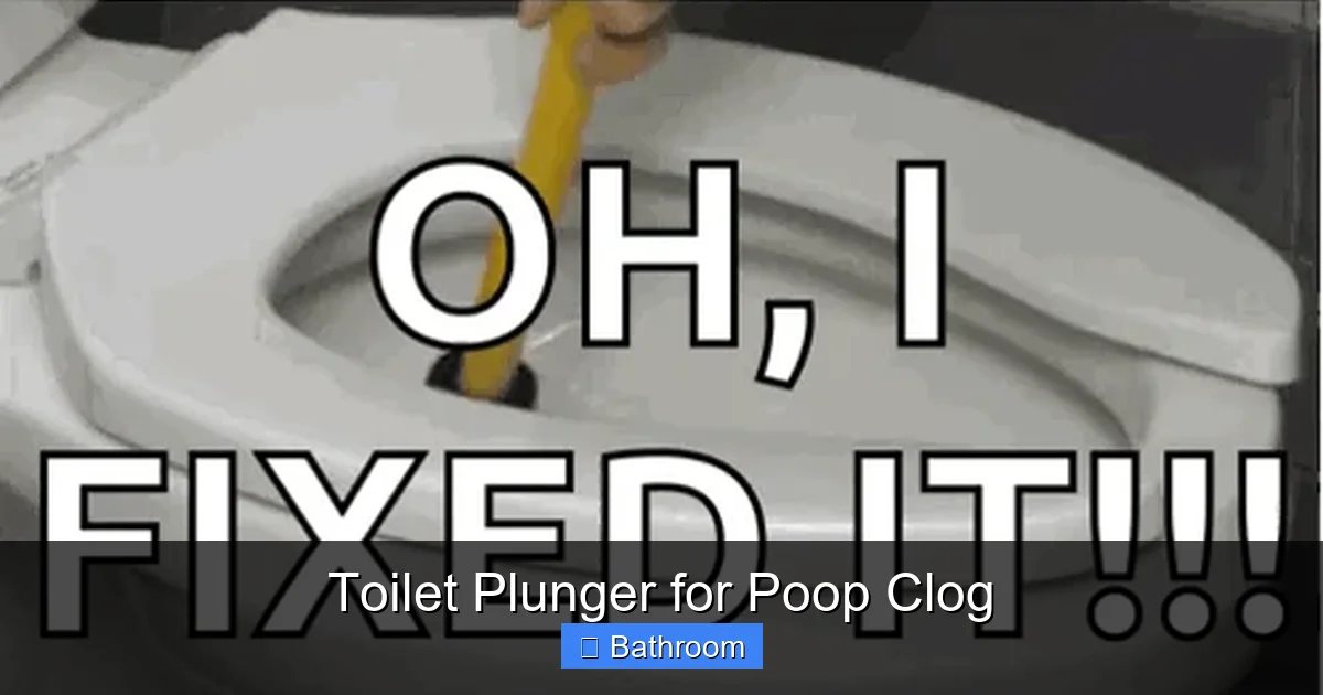 Toilet Plunger for Poop Clog