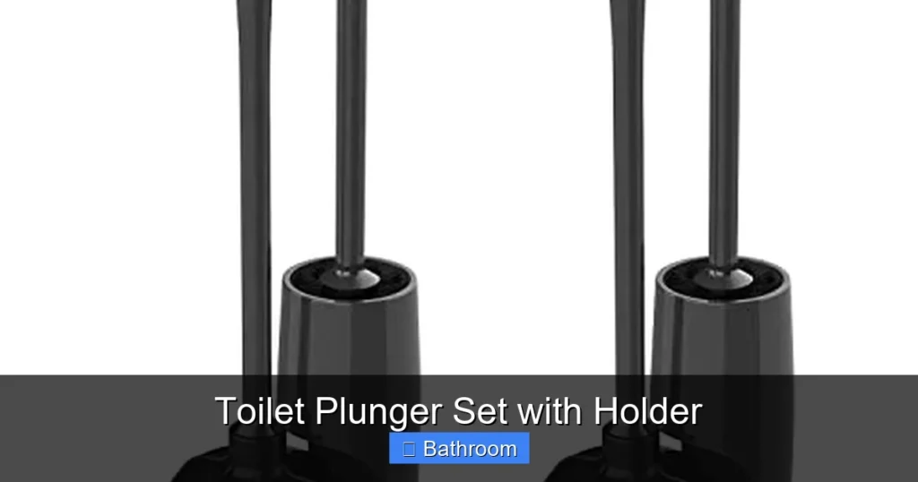Toilet Plunger Set with Holder