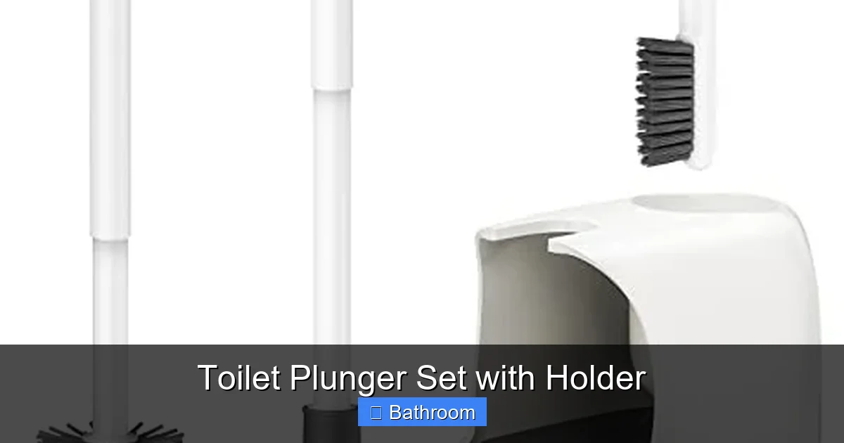 Toilet Plunger Set with Holder