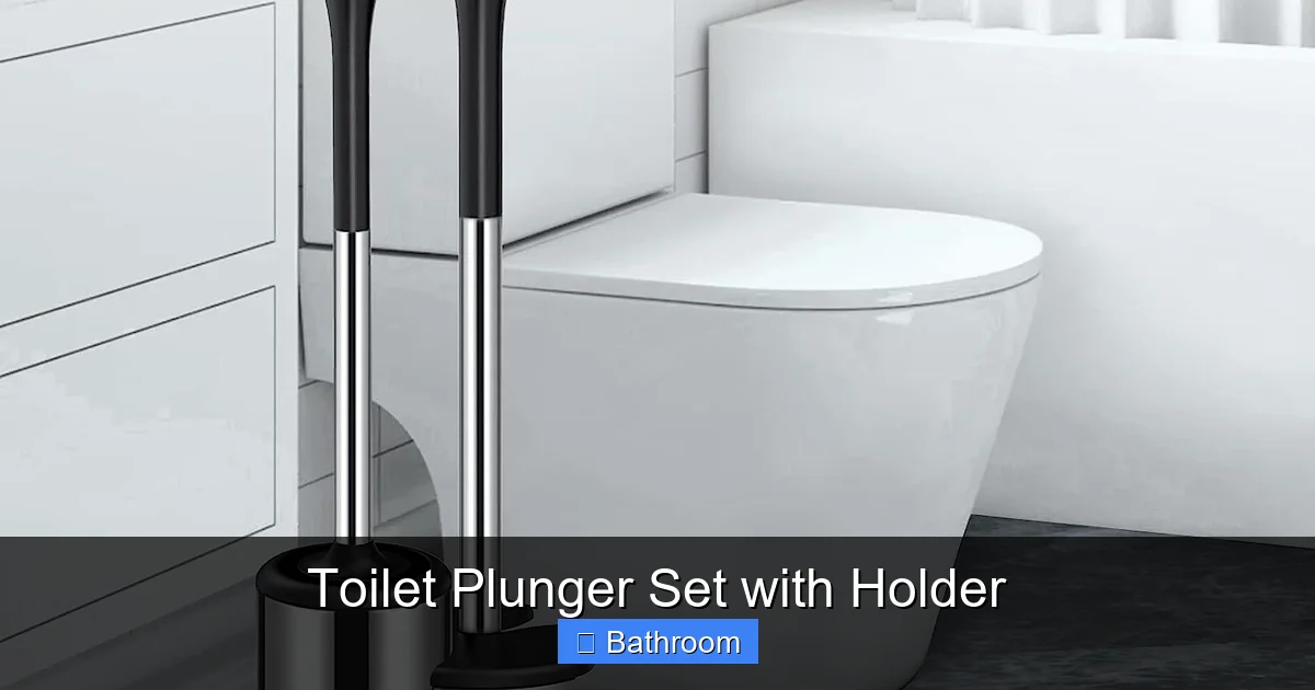 Toilet Plunger Set with Holder