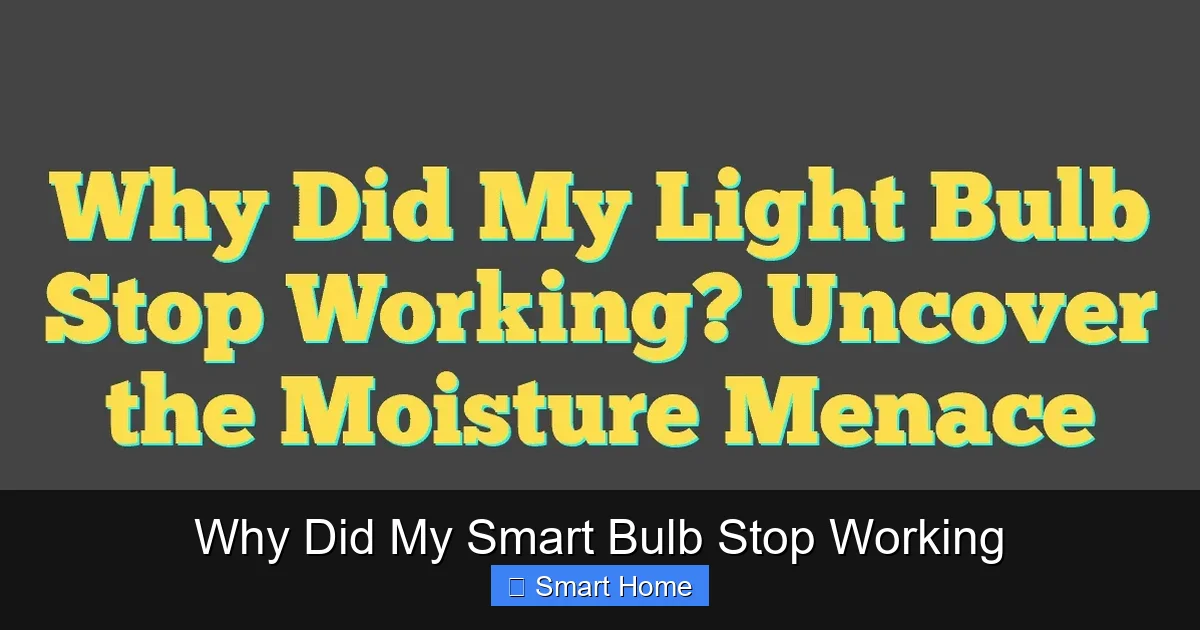 Why Did My Smart Bulb Stop Working