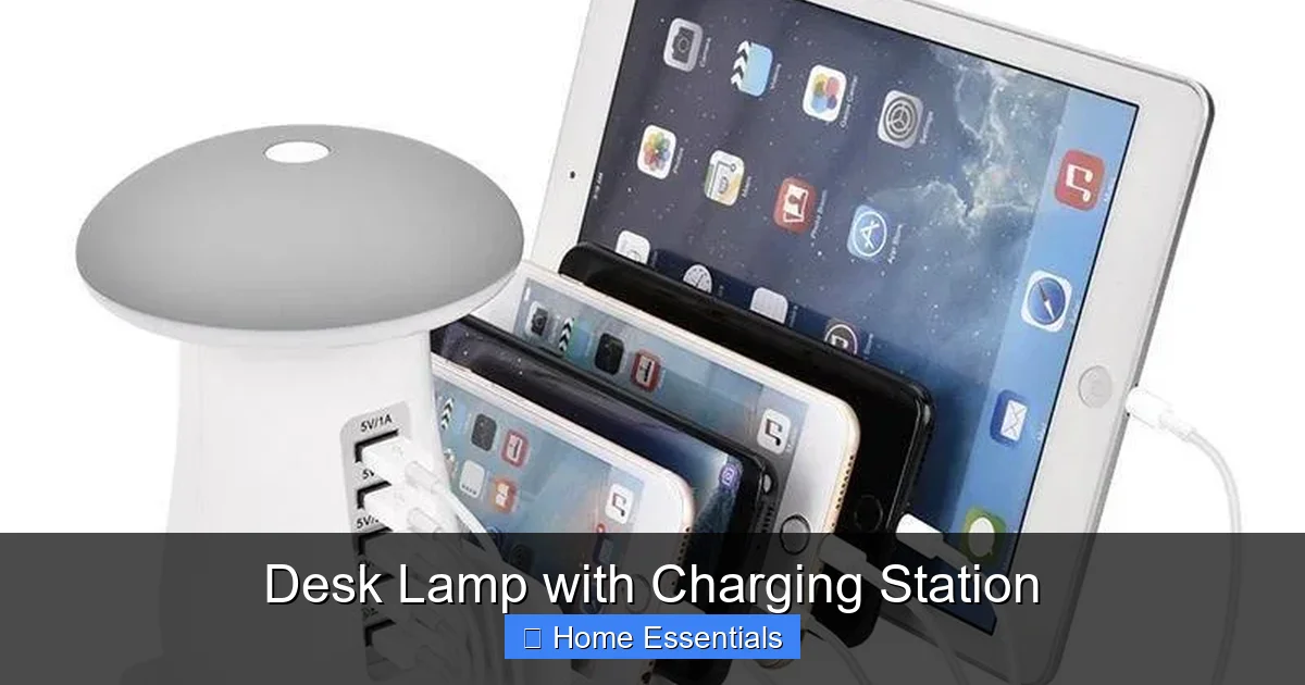 Desk Lamp with Charging Station