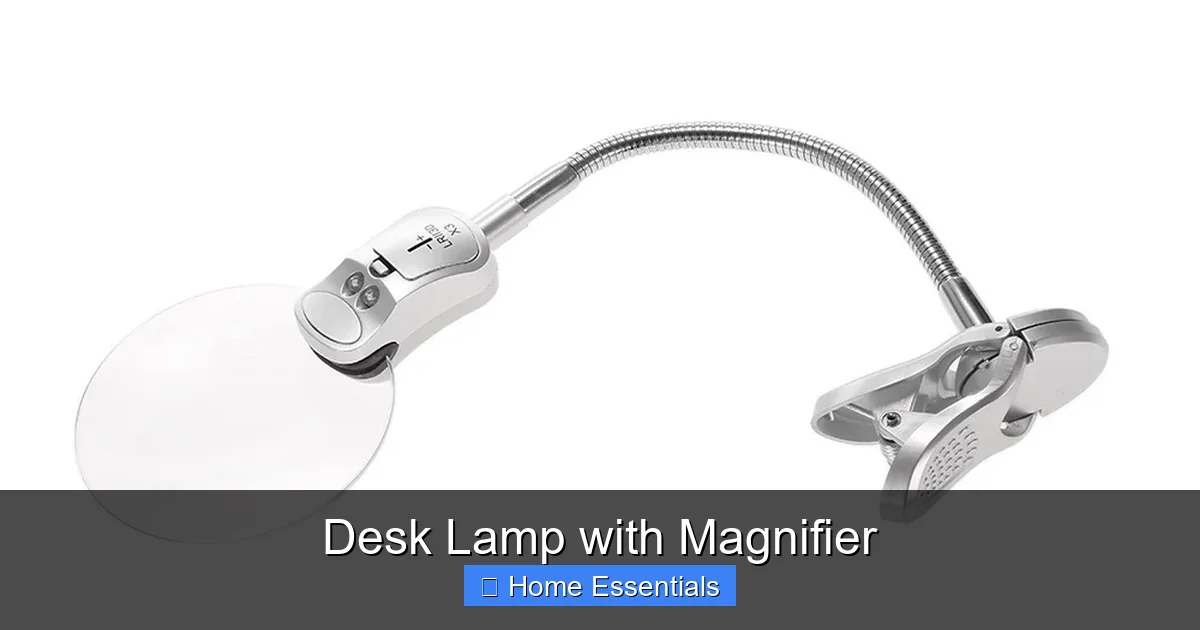 Desk Lamp with Magnifier