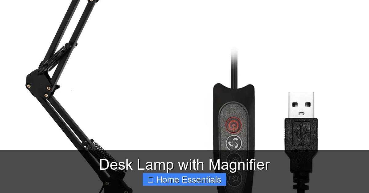 Desk Lamp with Magnifier