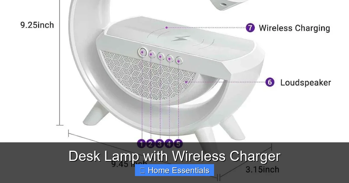 Desk Lamp with Wireless Charger