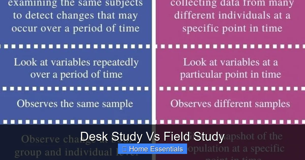 Desk Study Vs Field Study