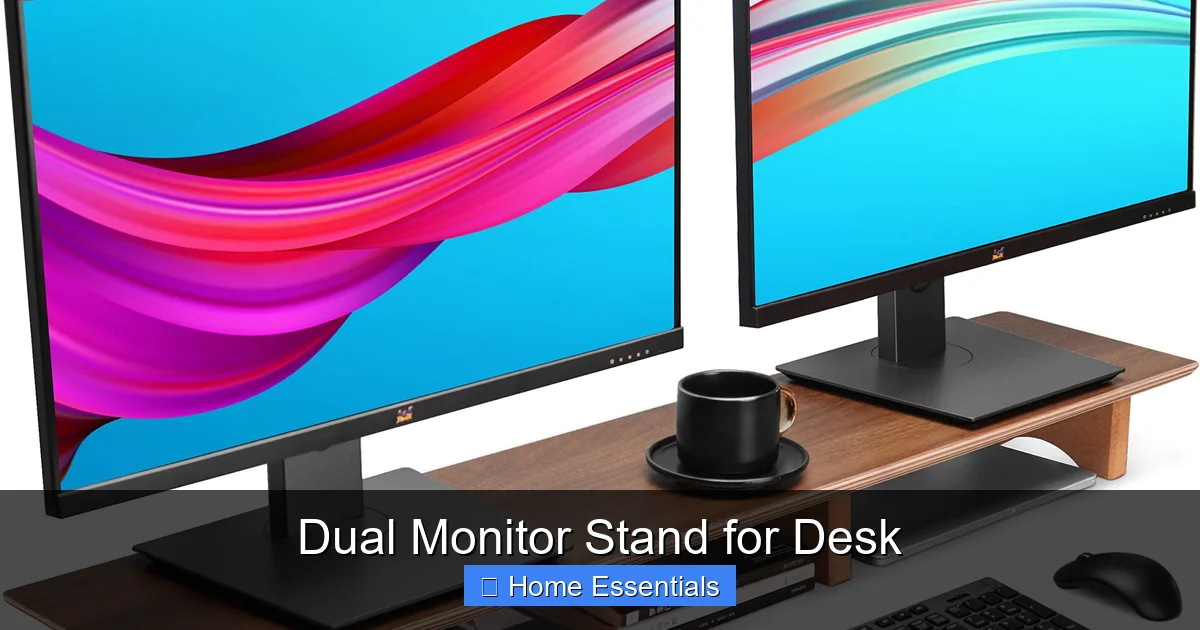 Dual Monitor Stand for Desk