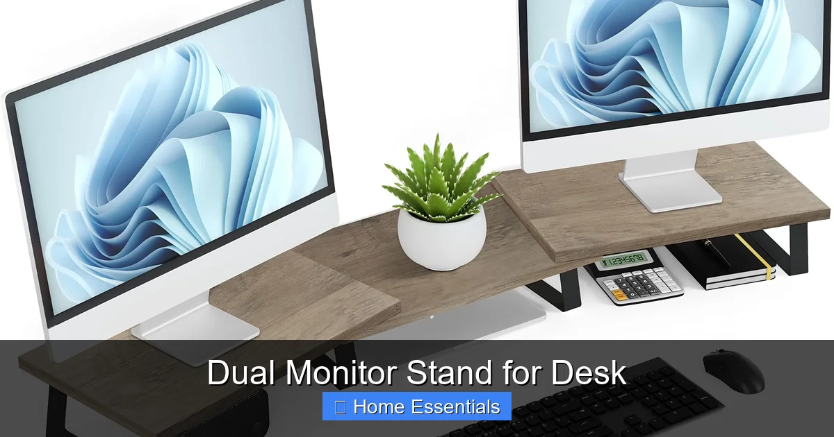 Dual Monitor Stand for Desk