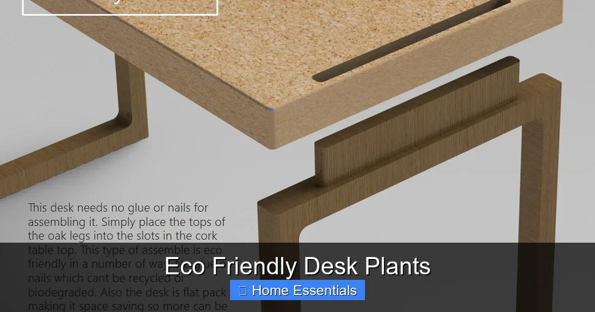 Eco Friendly Desk Plants