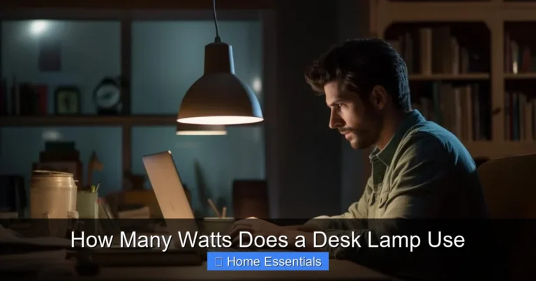 How Many Watts Does a Desk Lamp Use