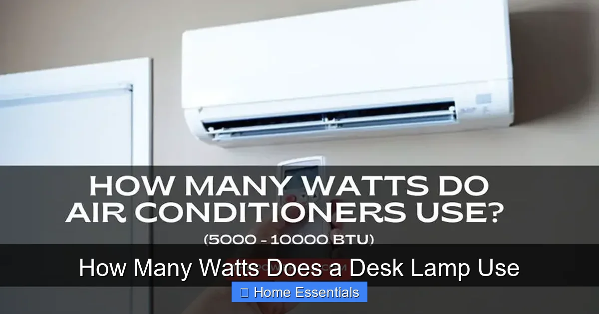 How Many Watts Does a Desk Lamp Use