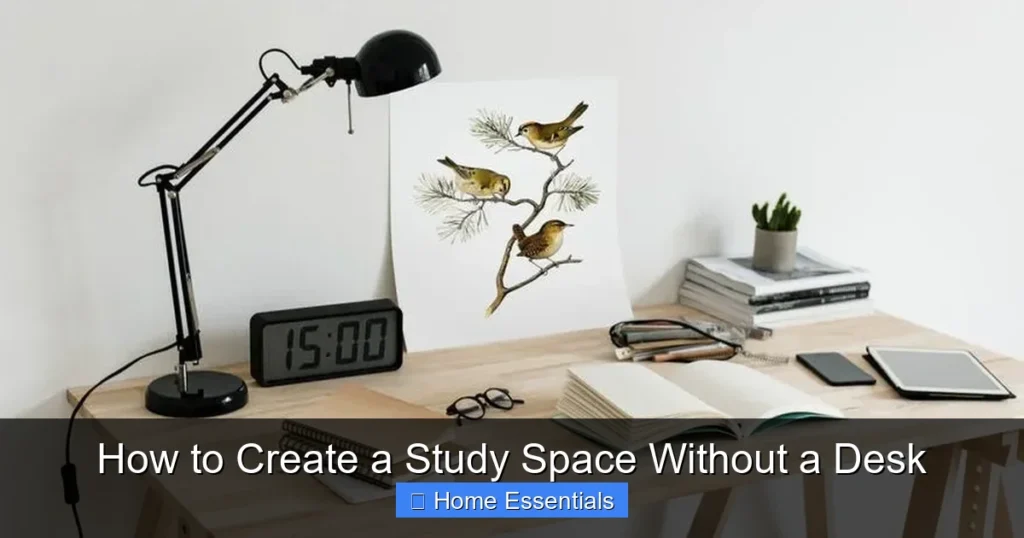 How to Create a Study Space Without a Desk