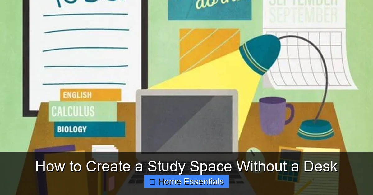 How to Create a Study Space Without a Desk