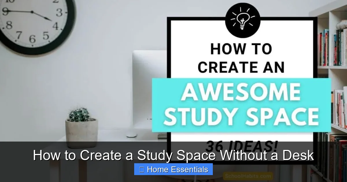 How to Create a Study Space Without a Desk