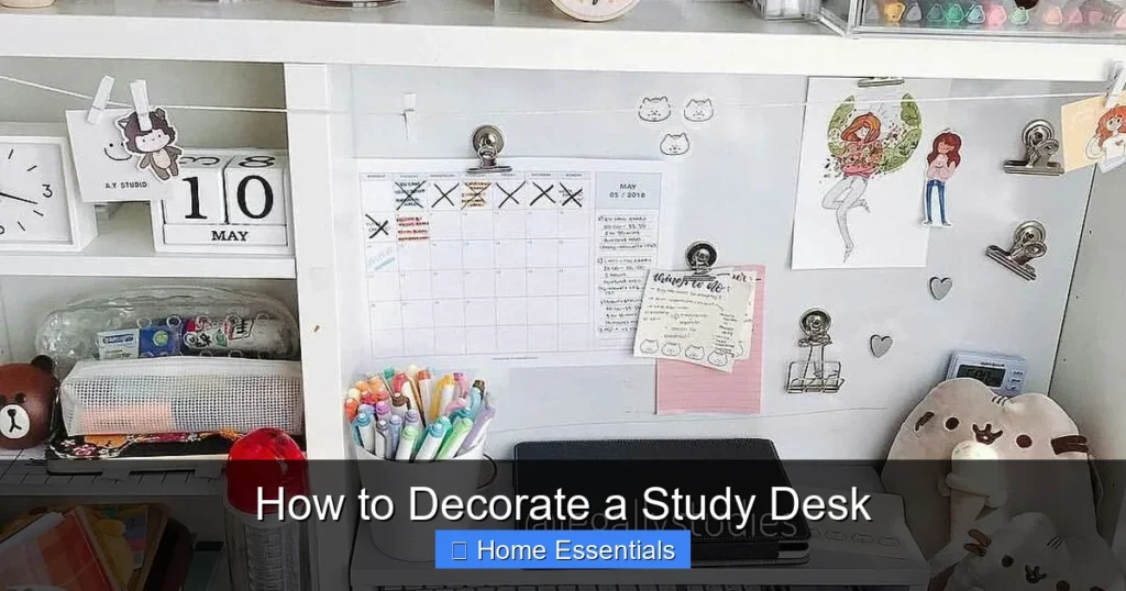 How to Decorate a Study Desk