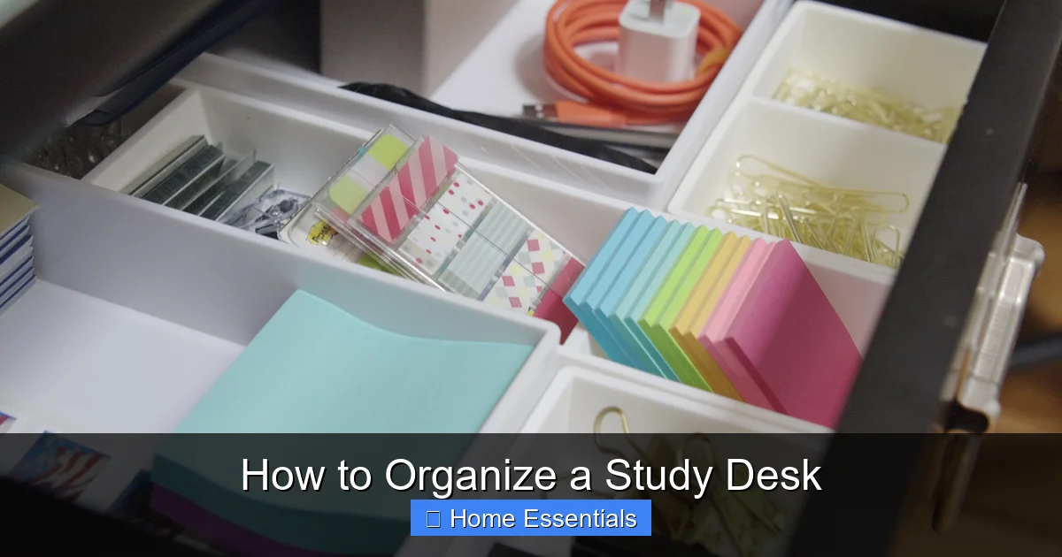 How to Organize a Study Desk