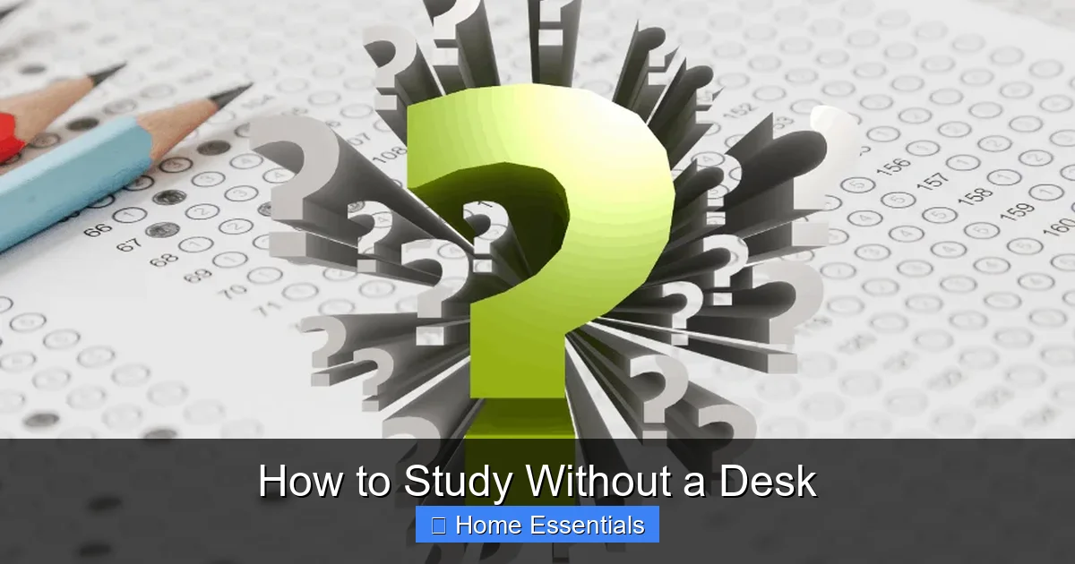 How to Study Without a Desk