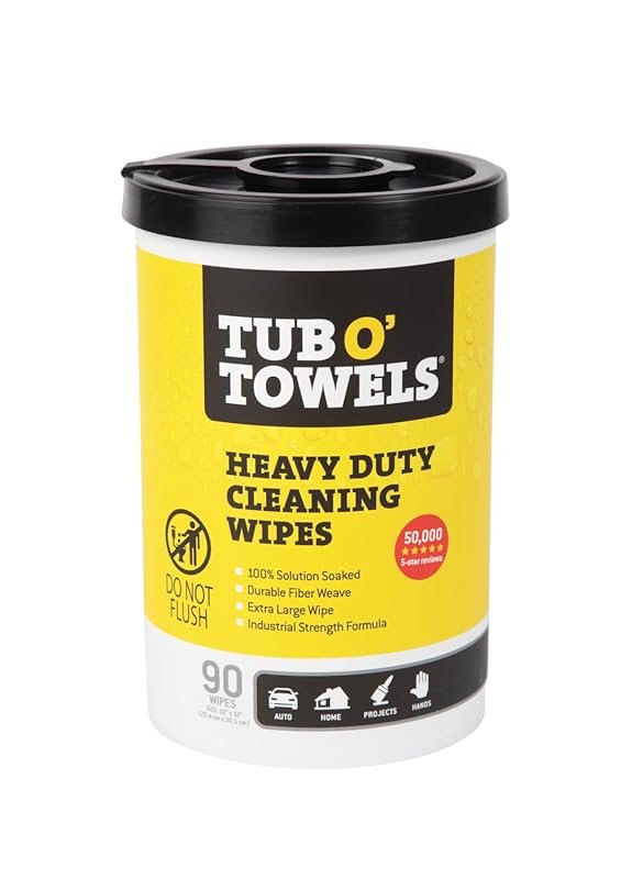 Tub O' Towels TW90 Heavy-Duty Multi-Surface Wipes - 10