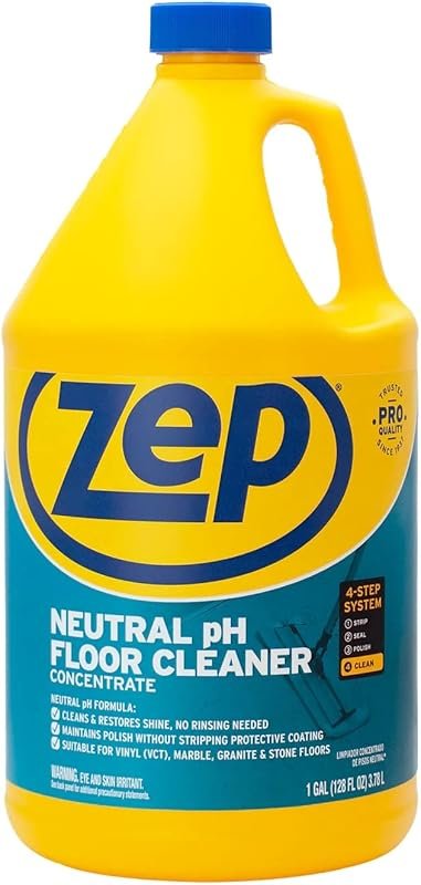 Zep Neutral pH Industrial Floor Cleaner – 1 Gallon Concentrated All-Pu