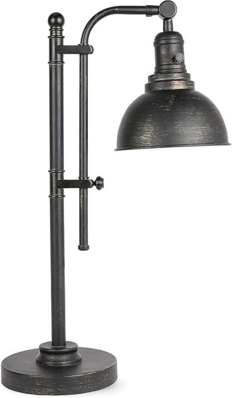 VONLUCE Rustic Industrial Adjustable Desk Lamp Bronze Metal Task Light