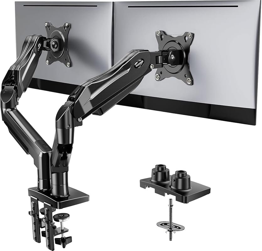 HUANUO FlowLift Dual Monitor Desk Mount for 13-32