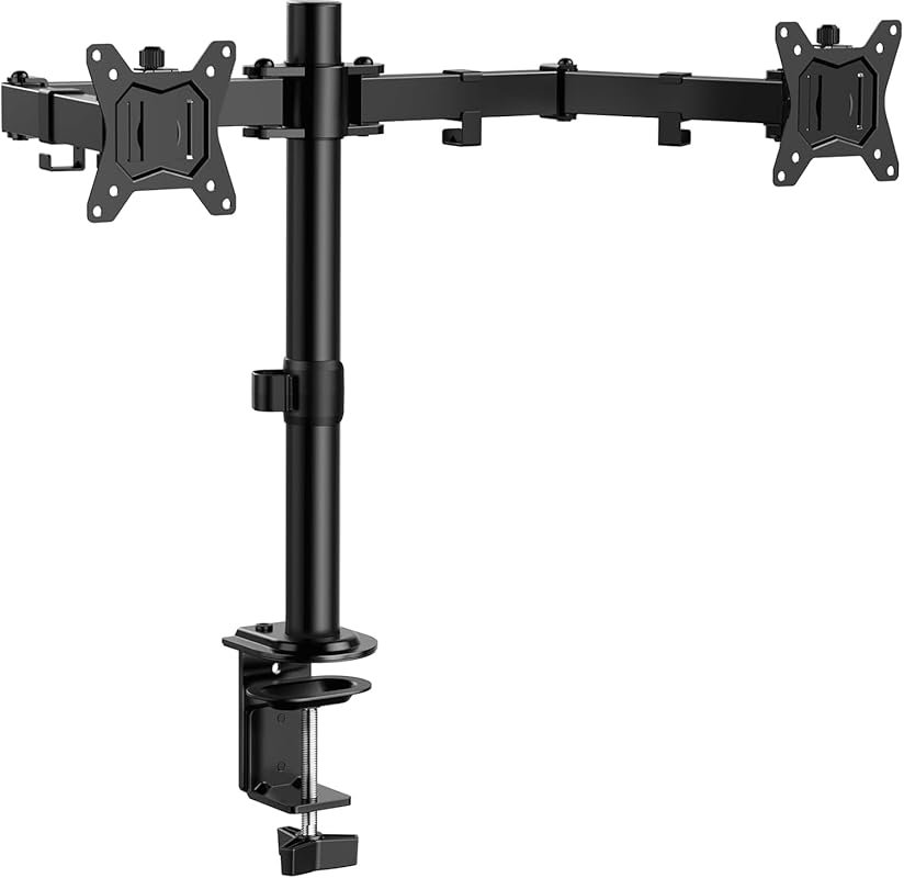 ErGear Heavy Duty Dual Monitor Desk Mount for Two Screens up to 32 Inc
