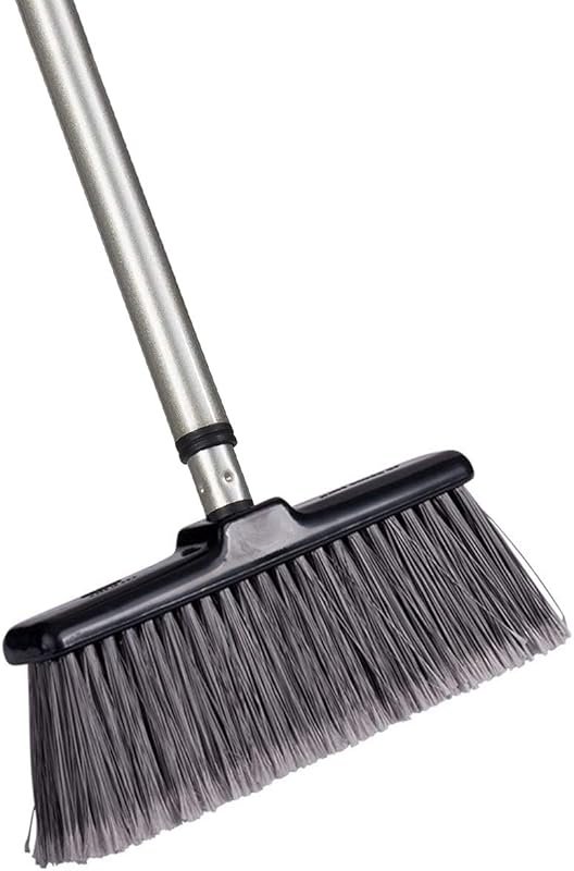 Black Kitchen Broom with Adjustable Handle for Efficient Kitchen Floor